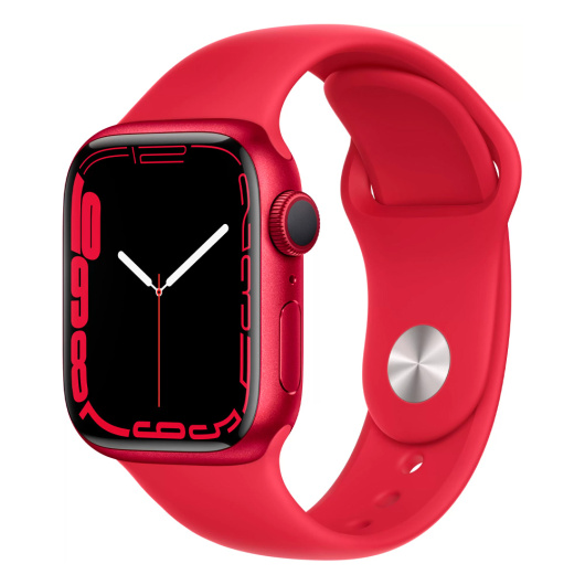 Умные часы Apple Watch Series 7 41mm Aluminium with Sport Band, (PRODUCT)RED