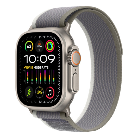 Умные часы Apple Watch Ultra 2 GPS+Cellular 49mm Titanium Case  Green/Gray Trail Loop M/L