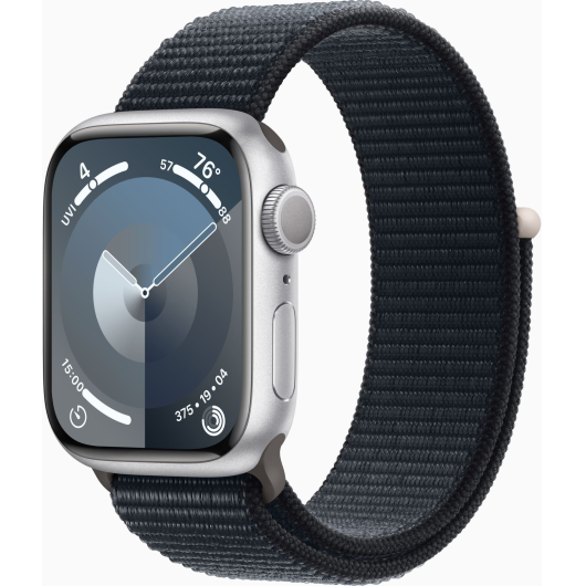 Умные часы Apple Watch Series 9 45 мм Aluminium Case Sport Loop Silver MR9R3