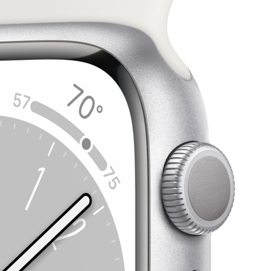Умные часы Apple Watch Series 8 41 мм Aluminium Case Sport Band Серебристый S/M (MP6L3)