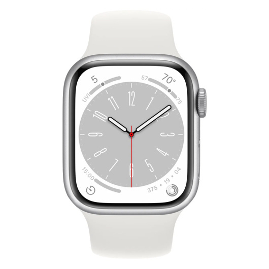 Умные часы Apple Watch Series 8 41 мм Aluminium Case Sport Band Серебристый M/L (MP6M3)