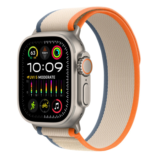 Умные часы Apple Watch Ultra 2 GPS+Cellular 49mm Titanium Case Orange/Beige Trail Loop M/L
