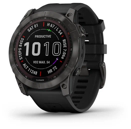 Умные часы Garmin Fenix 7X Sapphire Solar титан уг.-сер. DLC с угольно-серым титановым DLC браслетом