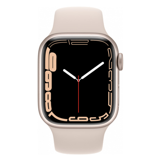 Умные часы Apple Watch Series 7 41mm Aluminium with Sport Band, Сияющая звезда