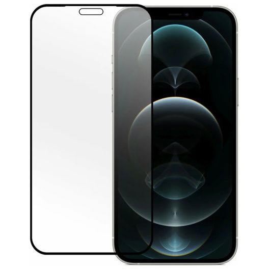 Защитное стекло Big R + карбон на заднюю панель для Apple iPhone 12 Pro Max Черное