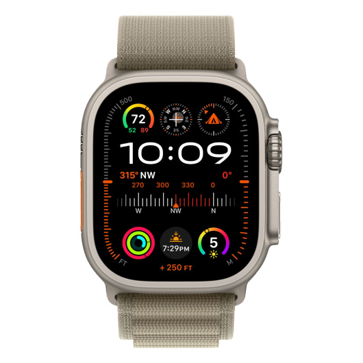 Умные часы Apple Watch Ultra 2 GPS+Cellular 49mm Titanium Case with Olive  Alpine Loop L