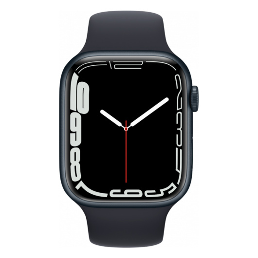 Умные часы Apple Watch Series 7 45mm Aluminium with Sport Band, темная ночь