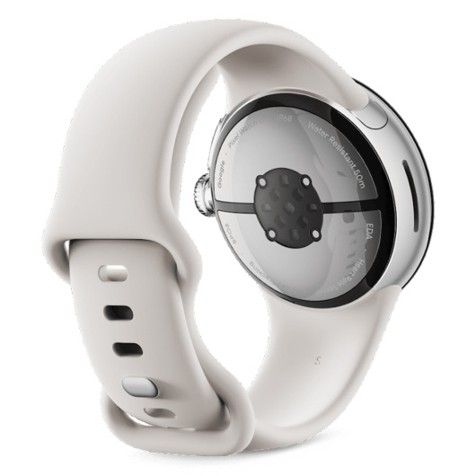 Умные часы Google Pixel Watch 2 Polished Silver Aluminum Case / Porcelain Active Band Бежевые