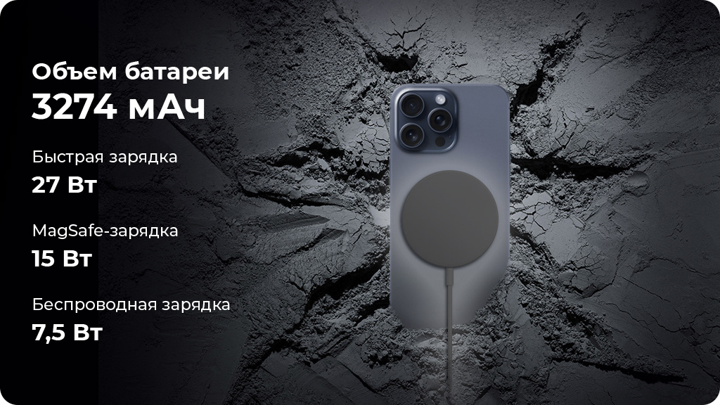 Apple iPhone 15 Pro 512 ГБ Black Titanium nano SIM + eSIM