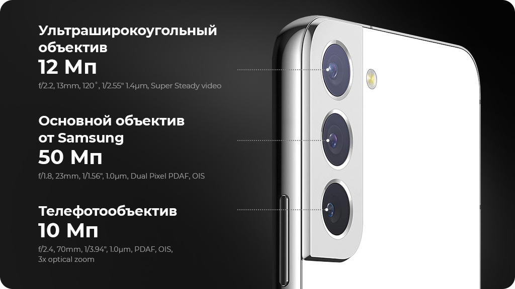 Samsung Galaxy S22+ 5G 8/256GB Черный фантом (S906E)