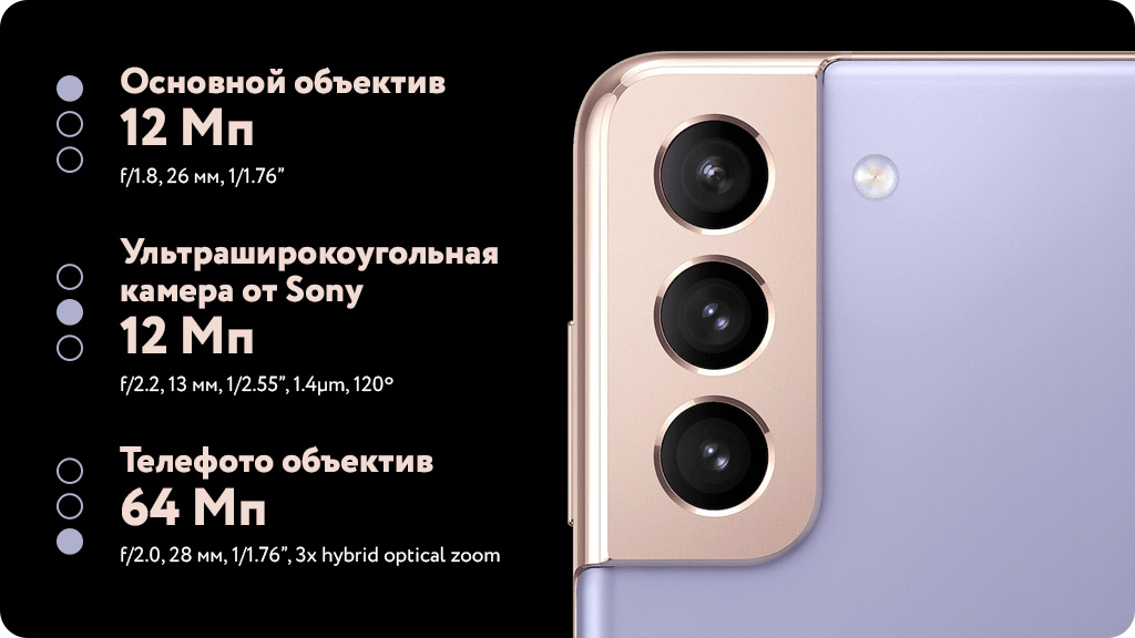 Samsung Galaxy S21+ 5G 8/128GB Фиолетовый фантом Snapdragon (Global Version)