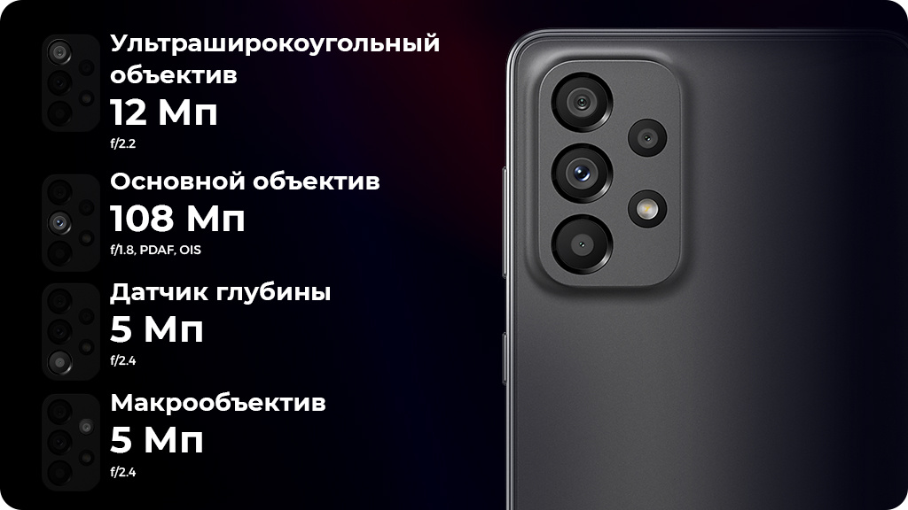 Samsung Galaxy A73 5G 8/256GB белый (Global Version)